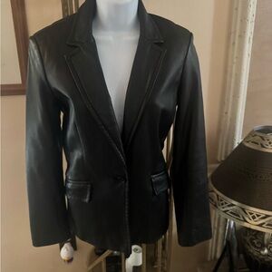 BCBGMaxAzria Dark Leather Blazer